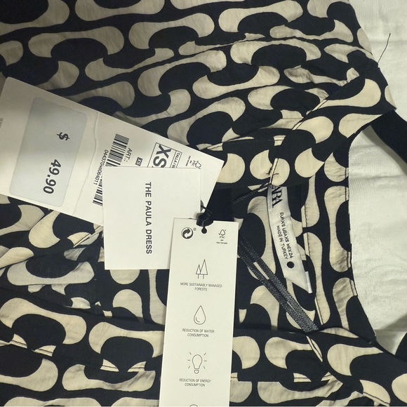 Zara Black and White Wrap Sundress - Picture 4 of 4